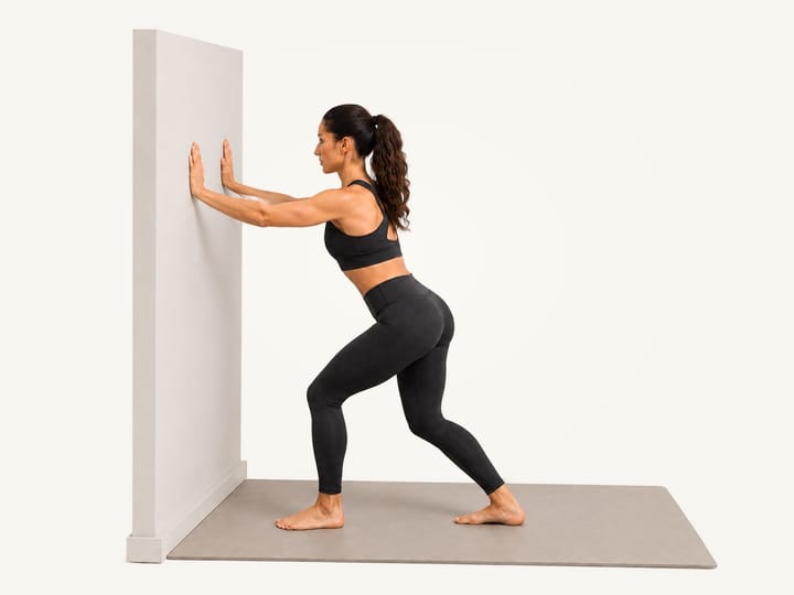 Calf Wall Stretch (Bent Knee) demonstration