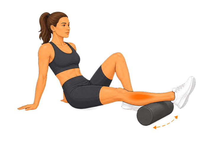 Calf Foam Roll demonstration