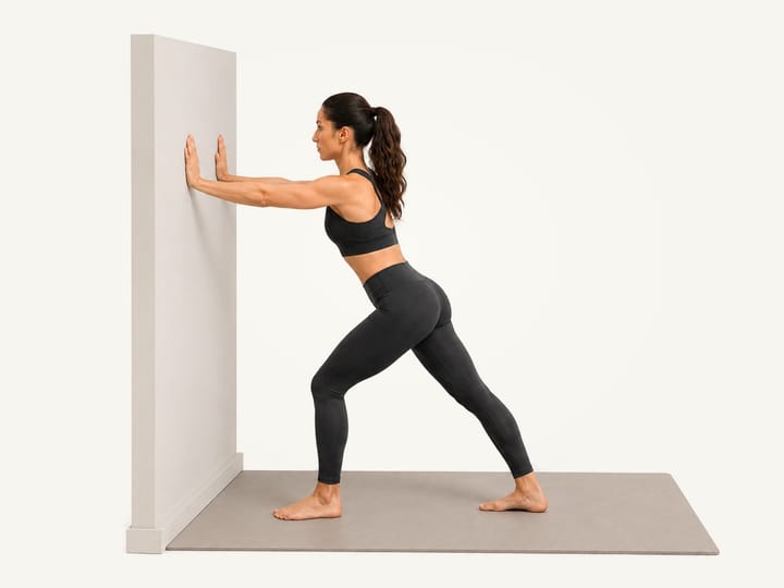 Calf Wall Stretch (Straight Leg) demonstration