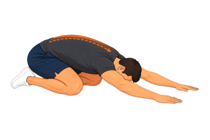 Child's Pose demonstration
