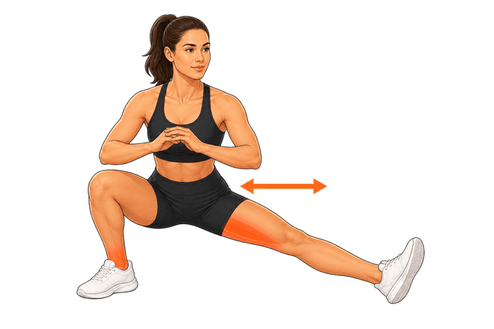 Cossack Squats demonstration