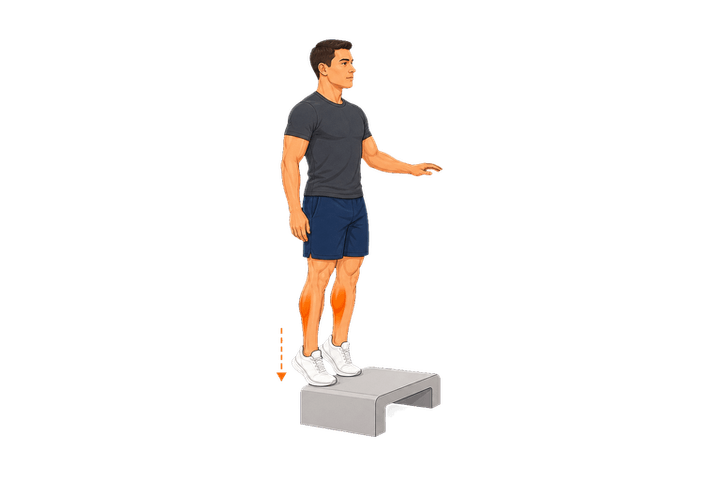 Eccentric Calf Raises demonstration