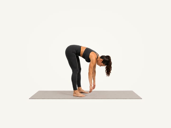 Standing Hamstring Fold demonstration