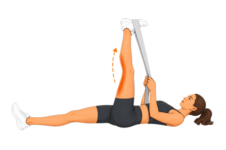 Lying Hamstring Stretch demonstration