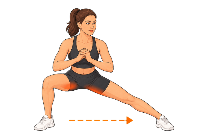 Lateral Lunges demonstration