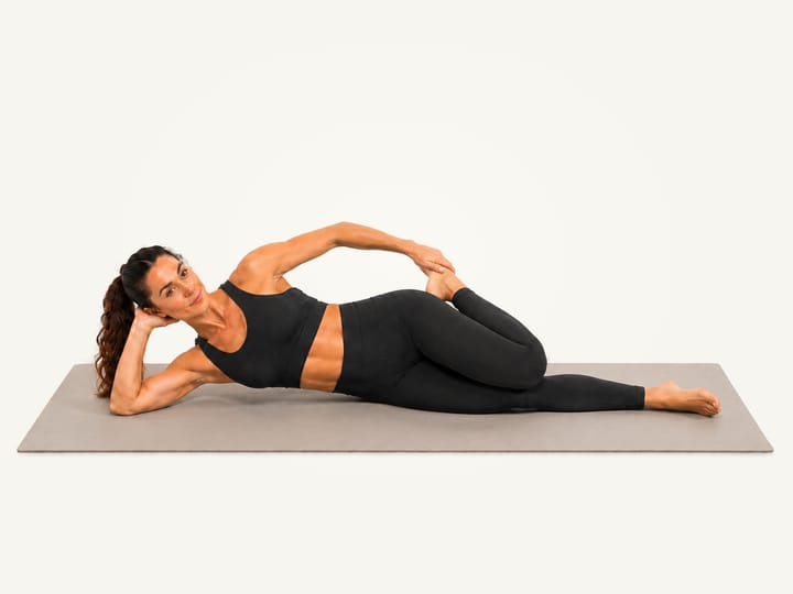 Lying Quad Stretch demonstration