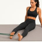 Banded ankle inversion: sitting with a band anchored to one side, turning the foot inward